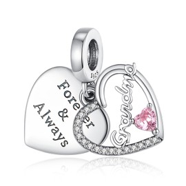 Amuefer Sterling Silver Family Charms for Bracelets for Bracelet Mother Daughter Kangaroo Mom Family Tree Friends Forever Sister Pendant for Birthday Christmas Jewellery Gifts for Women, Sterling