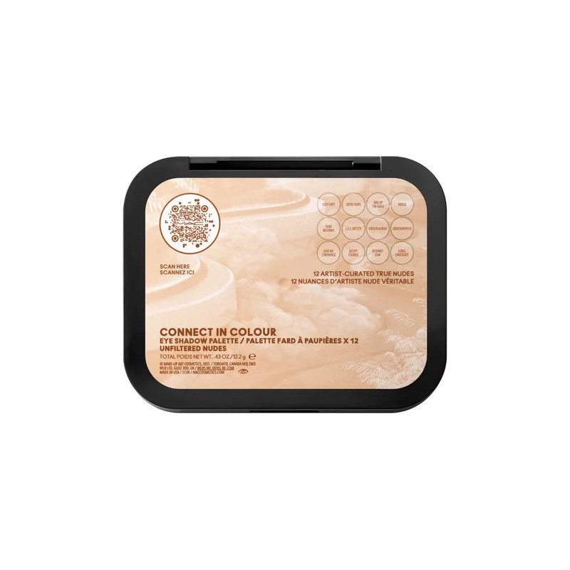 Mac paleta de sombras connect in colour 12 sombra unfiltered