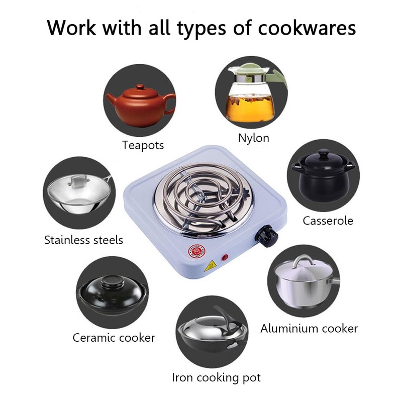 Compact and Portable Countertop Burner- Countertop Double Coiled Burner 2000