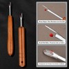 Easusy Seam Rippers, Big Stitch Unpicker Tool, Hangable Wooden Handle