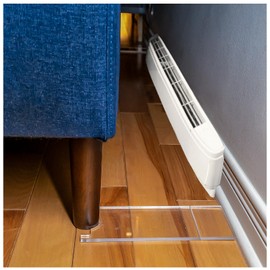 Universal Clear Acrylic Couch Stopper, Wall Spacer for Furniture - Couch, Bed, and Sofa Protector - Fits Round and Square Legs - Prevents Wall Damage, Fire Hazard from Baseboard Heaters