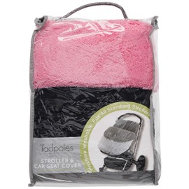 Tadpoles Quilted Stroller & Car Seat Cover, Black, Black