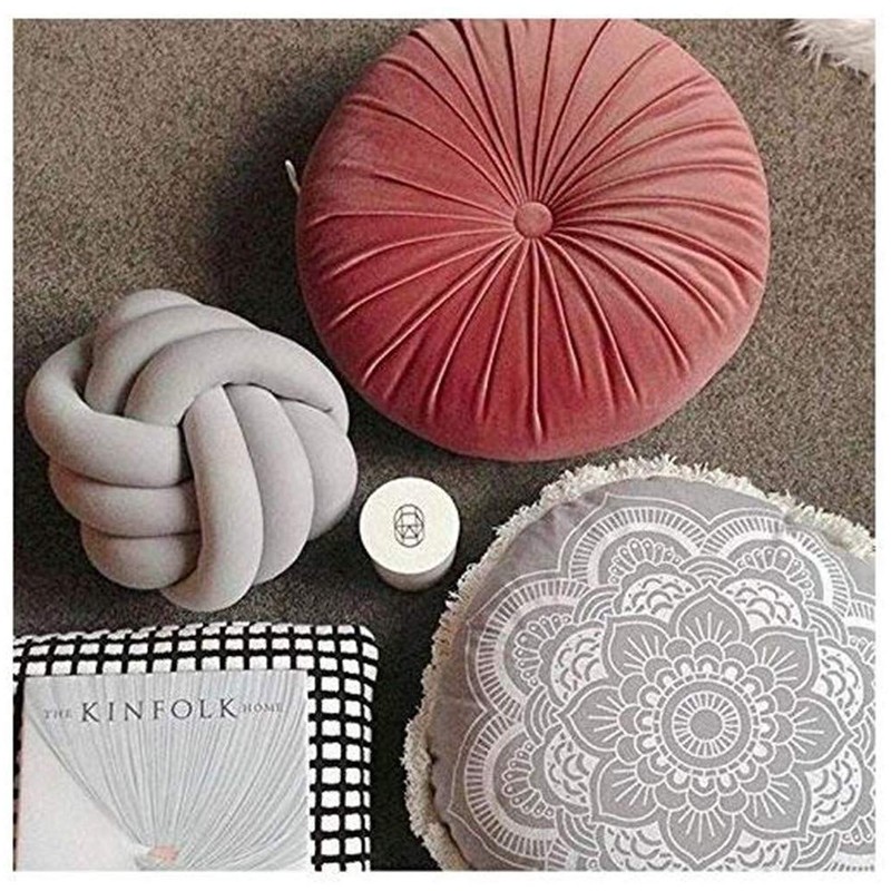 Hava Kolari Knot Pillow, Knot Cushion, Plush Cushion, Soft Knotted