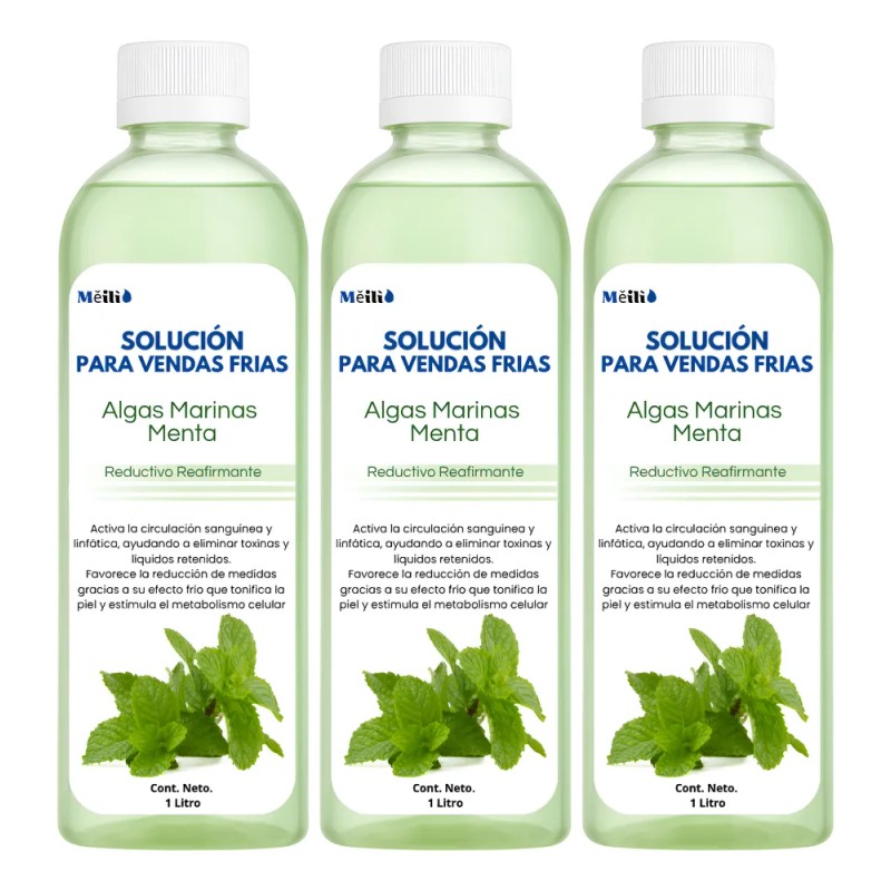 Kit Soluciones Reductivas Reafirma Algas Menta Vendas Frias