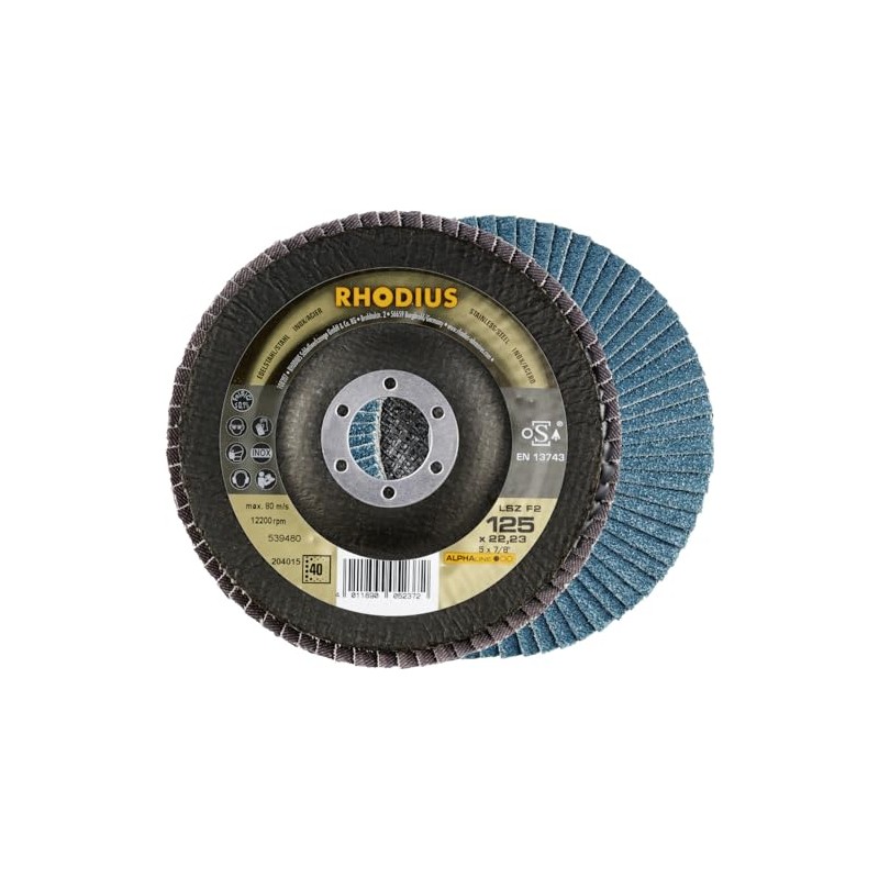 Rhodius Grinding Wheel LSZ F2 K40 Steel Diameter 125 mm
