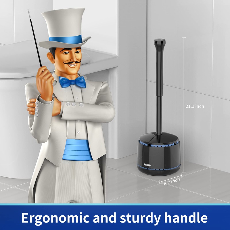 MR.SIGA Toilet Plunger with Holder, Heavy Duty Toilet Plunger and