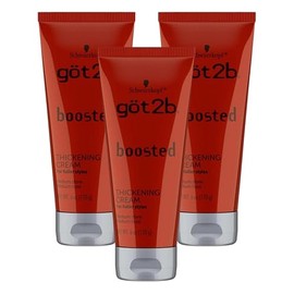 Got 2B Boosted Hair Thickening Cream for Fuller Styles, Medium Shine, Medium Hold, 6 Ounce - 3 Pack