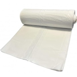 Farm Plastic Supply - Anti-Static Flame Retardant Plastic Sheeting - 6 Mil - White Plastic Sheeting, Thick Plastic Sheeting, Drop Cloth Vapor Barrier, Construction Poly Cover (10' x 100')