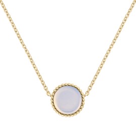 RADLEY Womens 18ct Gold Plated Semi Precious Stone Opal Pendant Necklace