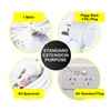 SAS Electrical 2400W Piggy Back Extension Lead, 1 Meter Length,