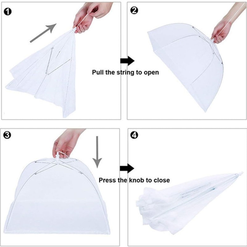 ZHjuju 2 Pack Pop-Up Mesh Food Covers Tent Umbrella –