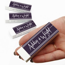 Ashton and Wright - Monolith Eraser - Latex Free Plastic Rubber - Pack of 4 Jumbo White