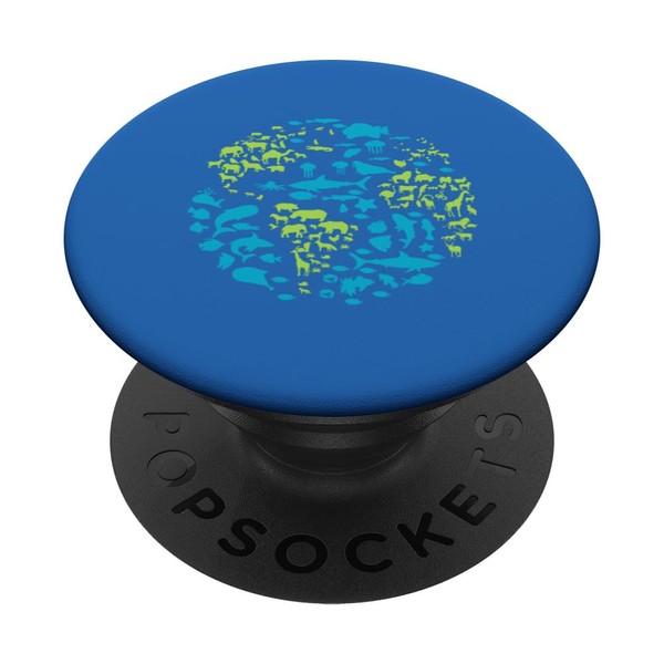 Earth Day With Animal Arround the Earth Cute PopSockets Standard