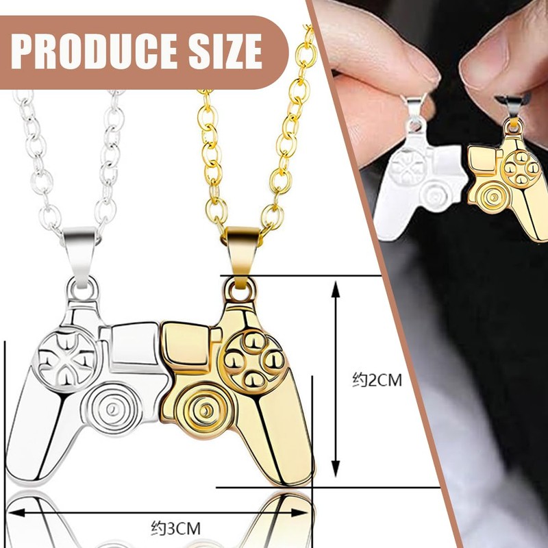 Unisex Creative Magnetic Necklace Game Controller Pendant Necklace Matching Necklace