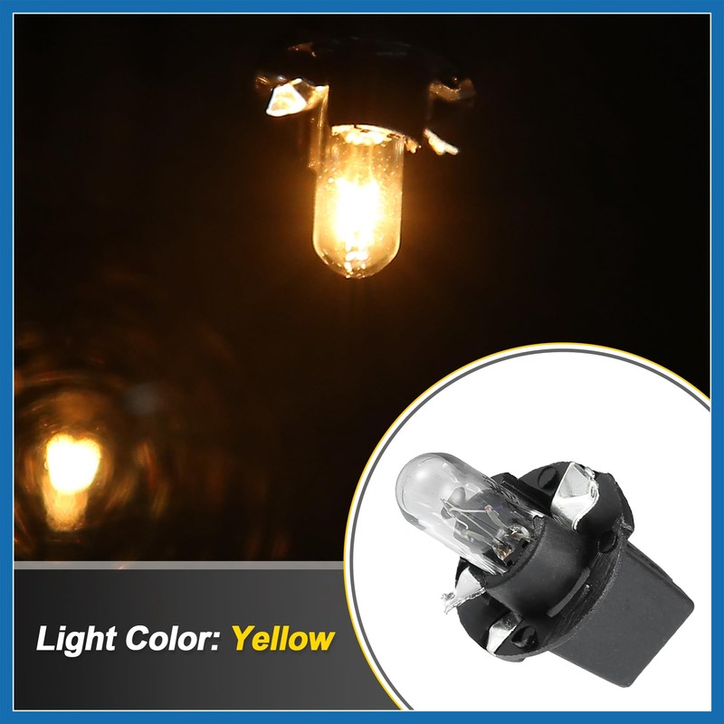 A ABSOPRO 5pcs DC 12V 1.2W T5 Dashboard Light Blub
