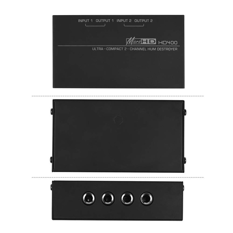 HXBER Ultra-Compact Hum Destroyer 2-Channel Hum Eliminator Noise Filter with