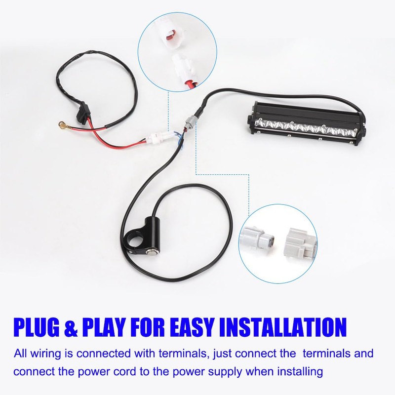 CMIYETO Motorcycle Front Light Bar Kit Universal Adjustable Light Bar