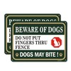 Beware of Dog Sign Do Not Put Finger Thru Fence.
