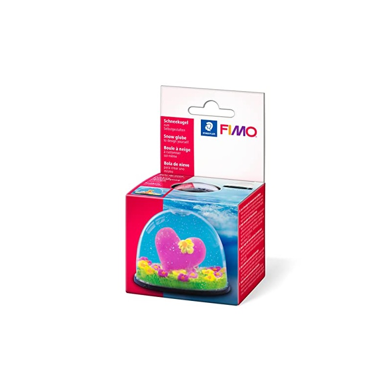 FIMO 70 x 52 mm Oval Snow Globe, Transparent