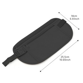 MUNSKT Passport Holder, Secure Hidden Travel Wallet with RFID Blocking, Concealed Bum Bag, Anti-Theft Passport Holder for Men and Women, Black, One Size, No, black, No