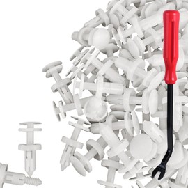 Xislet 101-Pcs GM Door Panel Retainer Clips Included Plastic Fastener Removal Tool Compatible with GM Cars and GMC C1500/C2500/C3500/K1500/K2500/K3500 Replace OE 15960325