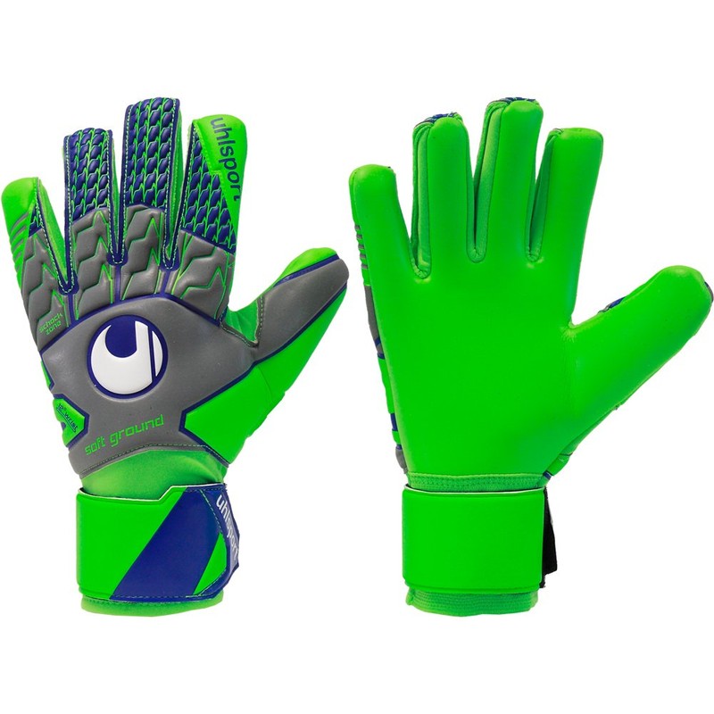 Uhlsport Herren Tensiongreen Soft HN Comp Torwarthandschuh, Dark grau/Fluo grün/Marin,