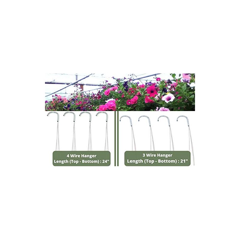 ILUVUMOREI 10 Pack 24" 4 Wire Steel Hook Hanger, Gardening