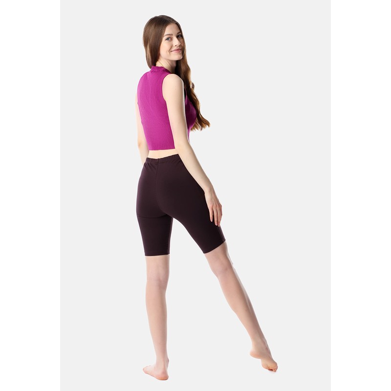 Bellivalini Women's Short Cotton Leggings BLV50-200, brown