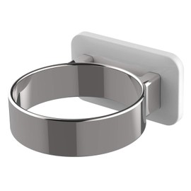 Hair Dryer Holder, Bathroom Cabinet Door Blow Dryer Stand, Blow Dryer Holders Wall Mount - Extra Large Rim (Silvery)