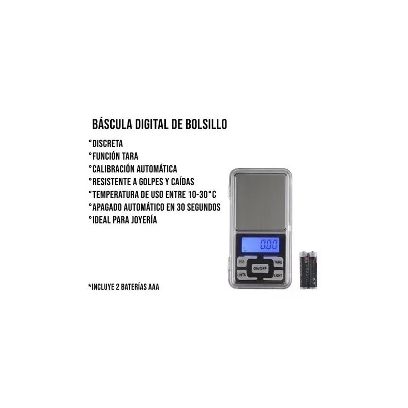 Eco R. Bascula Digital Joyera Gramera Portátil Precisión 0.1gr