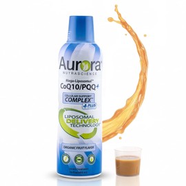 Vida Lifescience Aurora Nutrascience, Mega-Liposomal Coq10/Pqq+ Vitamina C, Sin Gluten, Sin Ogm, Sin Azúcar, Sabor A Frutas Orgánicas, 16 Fl Oz (480 Ml) 16 Onzas Líquidas (Paquete De 1)