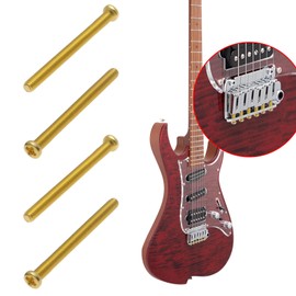 Create idea 8 Sets of Humbucker Pickup Mounting Screws M2.5 x P0.45 Length 31mm with 28mm Springs for Guitar Double Coil Pickup Installation and Adjustment, Gold
