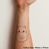 'Cute Angry Cat' Temporary Tattoo - Water Resistant, Skin-Safe, Non-Toxic