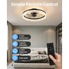 KDG 19.7" Low Profile LED Ceiling Fans with Light, Reversible