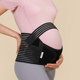 Maternity Belly Bands for Pregnant Women– Adjustable Belly Band for Pelvic & Back Pain – Ideal Pregnancy Belt for All Stages of Gestation – Pregnancy Must Haves for To Be Moms (Black, XX-Large)