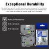 BROVACS 1 Pack White on Clear Laminated Label Tape Compatible