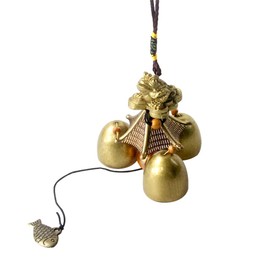 Hooshing Campanas de viento de la fortuna de sapo dorado clásicas, campanas de viento pequeñas para el hogar, jardín, patio, decoración colgante, regalo