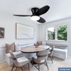 ZOEYON Small Ceiling Fan with Light - 35 Inch Flush