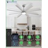 DLLT Large Ceiling Fans with Lights: 72in Modern Indoor/Outdoor Ceiling