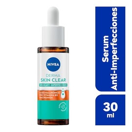 NIVEA Serum Anti-Imperfecciones Derma Skin Clear 30ml, Con Ácido Hialurónico, Pro-Vitamina B5 y Niacinamida, Suero Facial con efecto mate ideal para p