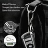 KCFEV Titanium Carabiner Keychain, Bottle Opener Keychain Clip, Key Organizers