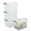 Yarebest 10 Liter Storage Boxes, Clear Plastic Storage Totes with