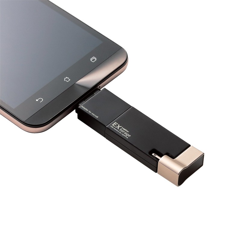 Logitech LMF-LGU3A016GBK Lightning USB Memory, 16GB MicroB/Type C Converter Adapter