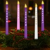 RGQSUN - 5 velas de Adviento de Navidad, velas cónicas