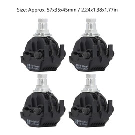 Sunicon 5 Pcs Insulation Piercing Connector, 1KV No Peeling Piercing Clamp High Low Voltage Cable Splitter Without Break Insulation Piercing Clamp Puncture Wire Clamp for Live Circuits(JJC-2)