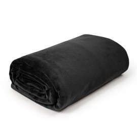 kullaloo Plush Fabric | 2 Yard Solid Black Minky Fabric for Sewing | Super Soft Cuddle Material | For Quilt Backing, Throw Blankets, Pillows, Dog Bed, Stuffed Animals, Costumes, Apparel & More