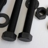 Caterpillar Red 10 x Black Hexagon Head Screws Polypropylene (PP)