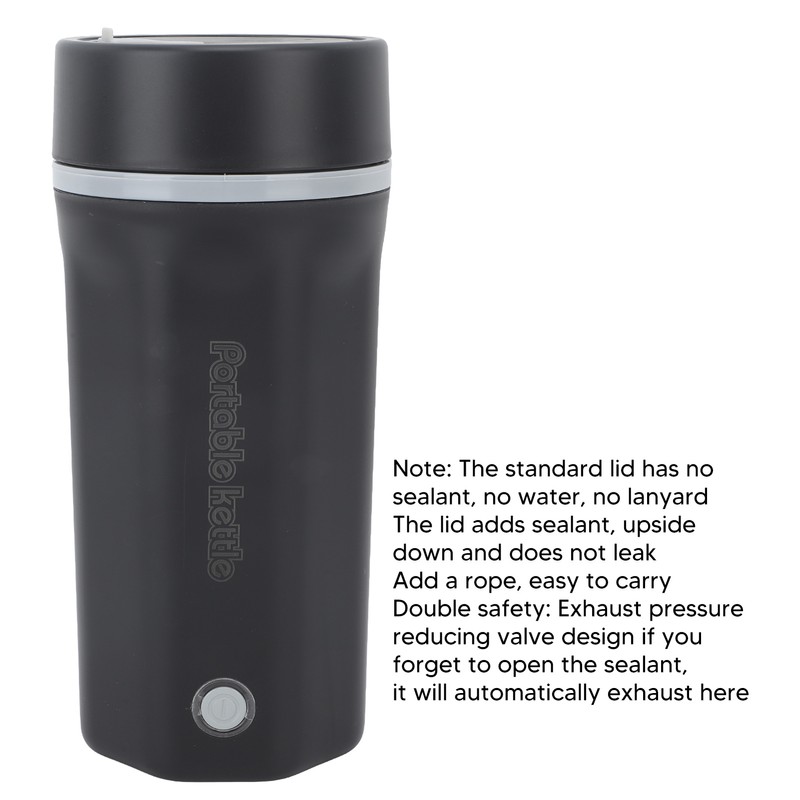 Portable Travel Electric Kettle 300W 500ml 304 Stainless Steel Automatic