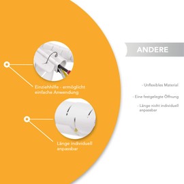 TPFNet Spiral Cable Tube 30mm, Spiral Cable Wrap, White, 5,0m, Threading Tool