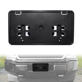 LUXEMOTO Front License Plate Bracket for F150, Black Front Bumper License Plate Mount Holder Cover for Ford F150 2018-2020 (2.7L 3.0L 3.5L) Accessories,Replace #JL3Z-17A385-BA
